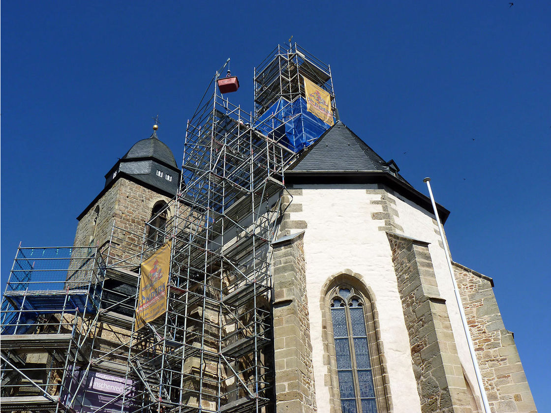 Das Gerüst (Foto: Karl-Franz Thiede)